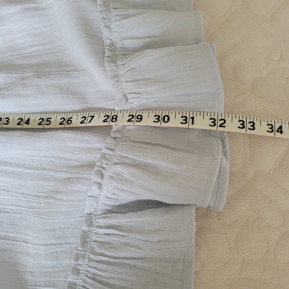 Free People kiss and tell lt.blue mini dress or tunic size S nwot - Picture 8 of 10